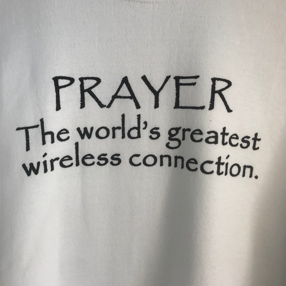Unisex White Sweatshirt "PRAYER The World's Gre... - Picture 2 of 5